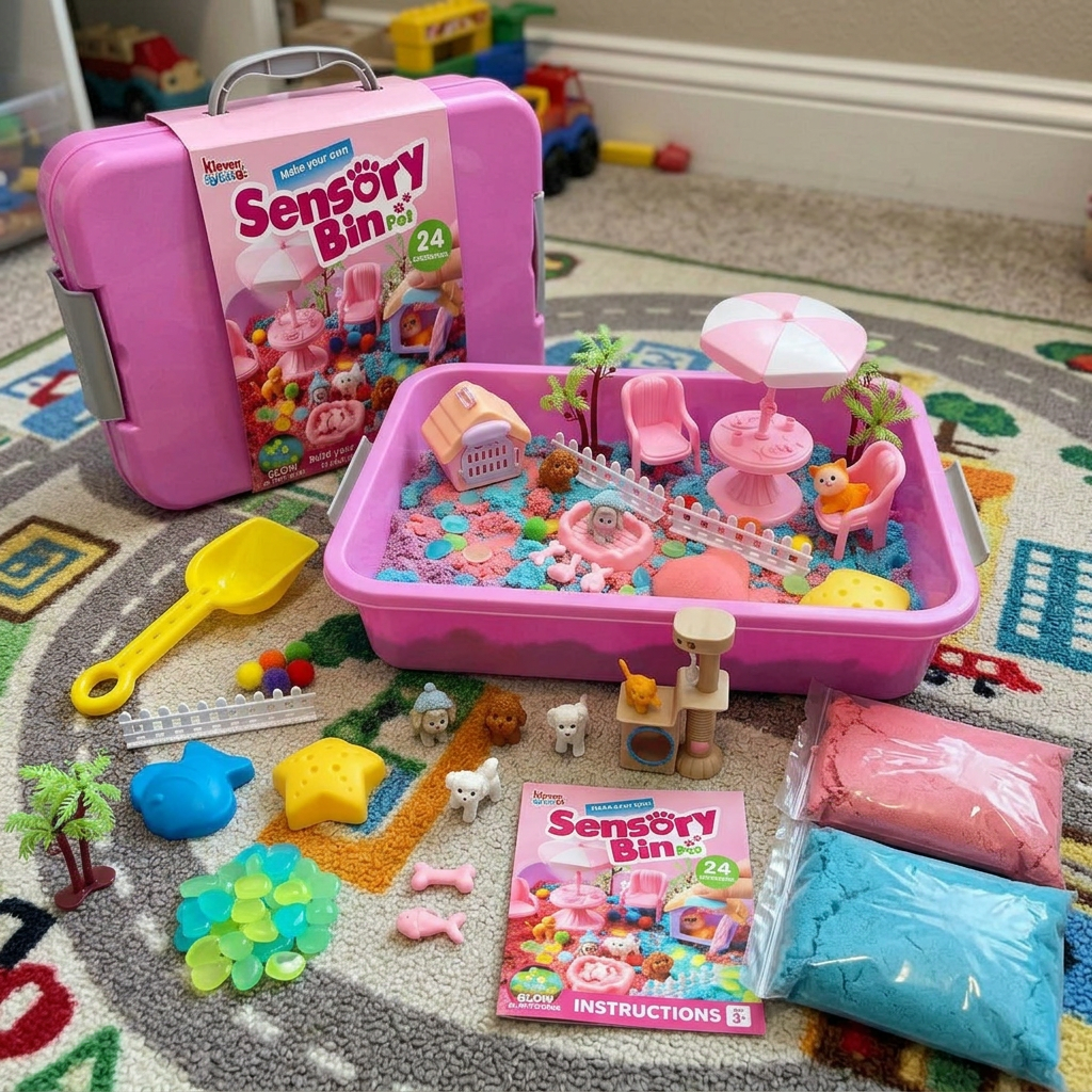 construction sensory bin