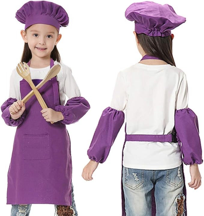 apron, hat & sleeve (3-13 years)