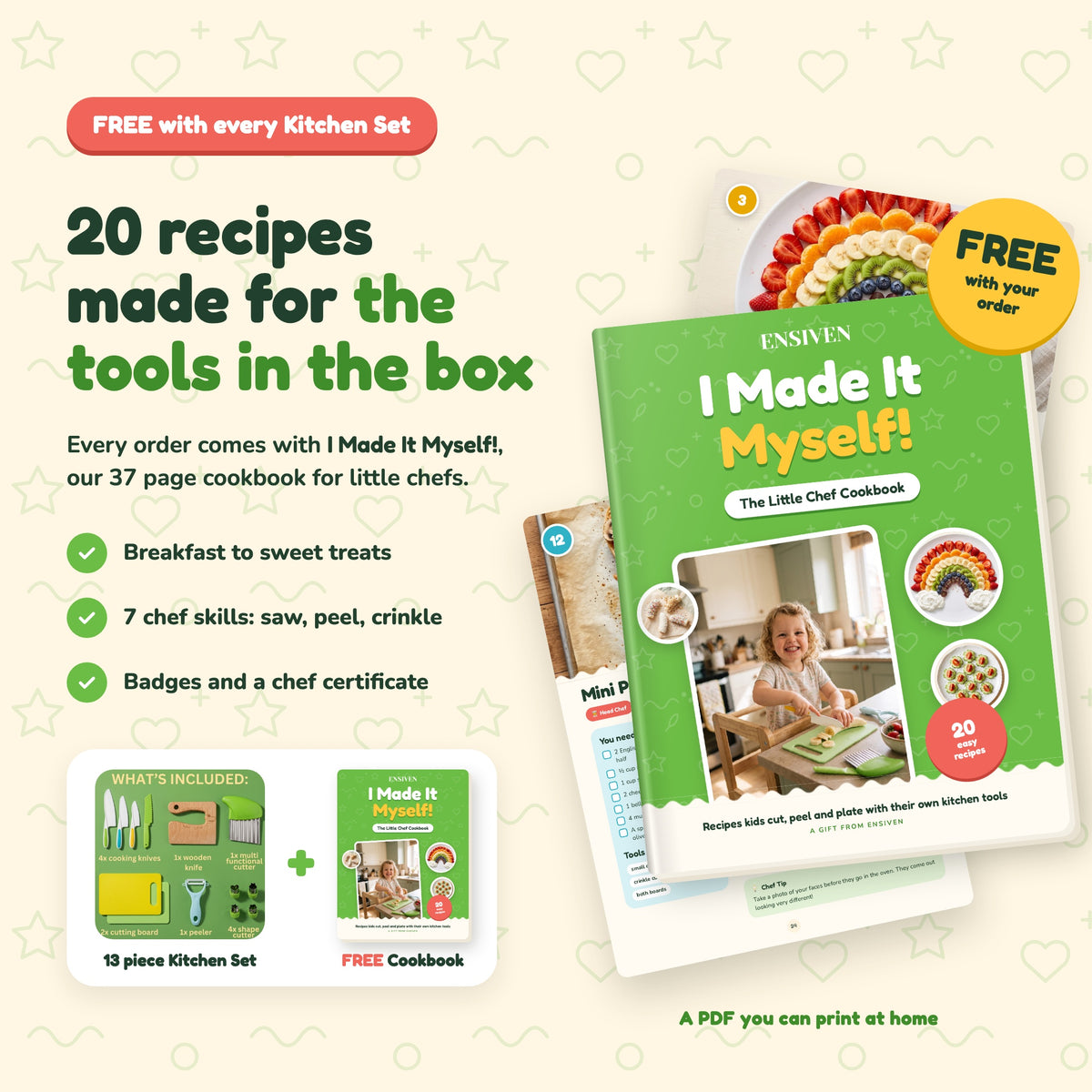 Niblett & Co™ 13 pcs safe kitchen set for kids